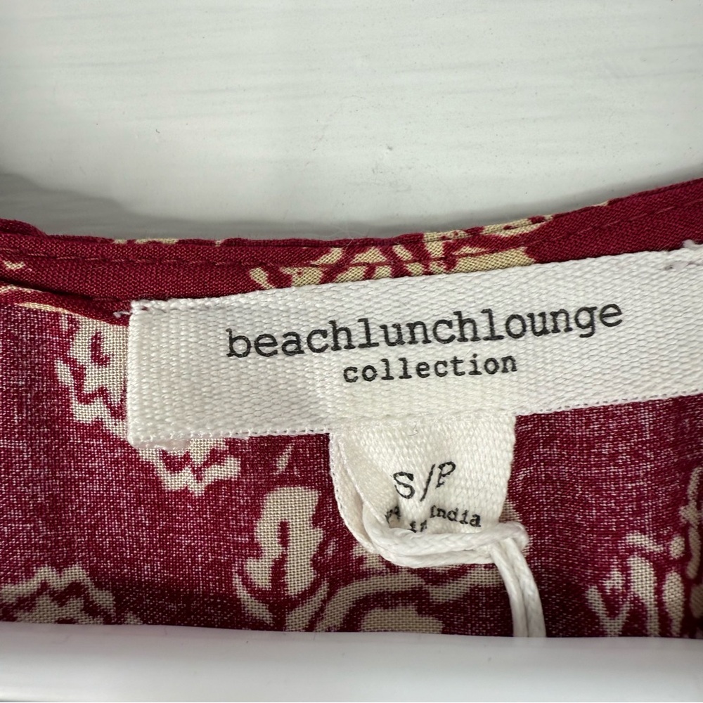 NWT BeachLunchLounge Red Floral Sleeveless Midi Dress Boho EcoVero Size Small - Picture 7 of 12